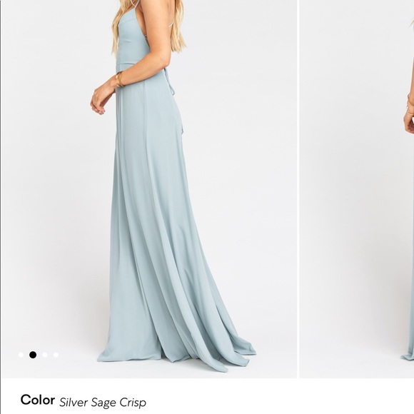 Godshaw Goddess Dress in Silver Sage Crisp - Picture 2 of 6